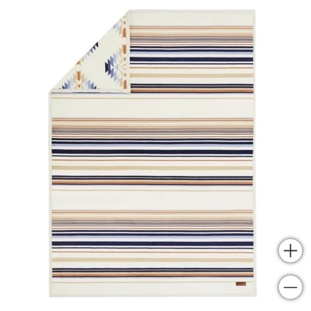 NWT Pendleton Reversible Plush Throw SAVANNA STRIPE - 50” x 70” - Picture 7 of 7